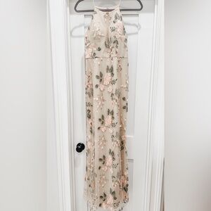 Jenny Yoo Enchanted Floral Blush Sand Dune- bridesmaid/ wedding guest dress